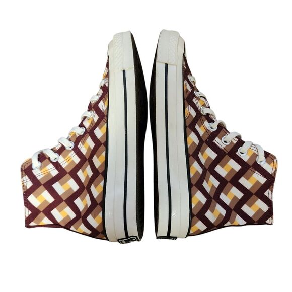 Converse Chuck Taylor 70 Classic Twisted High Top Womens 7 White Brown Maroon - Picture 14 of 16
